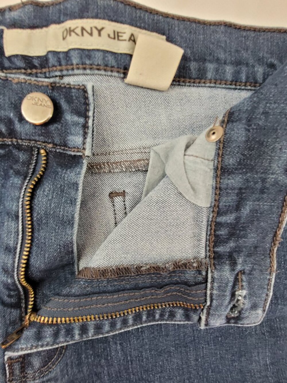 DKNY Jeans Women's 14x30 Blue Stretch Straight Midrise 5 Pocket 36x28